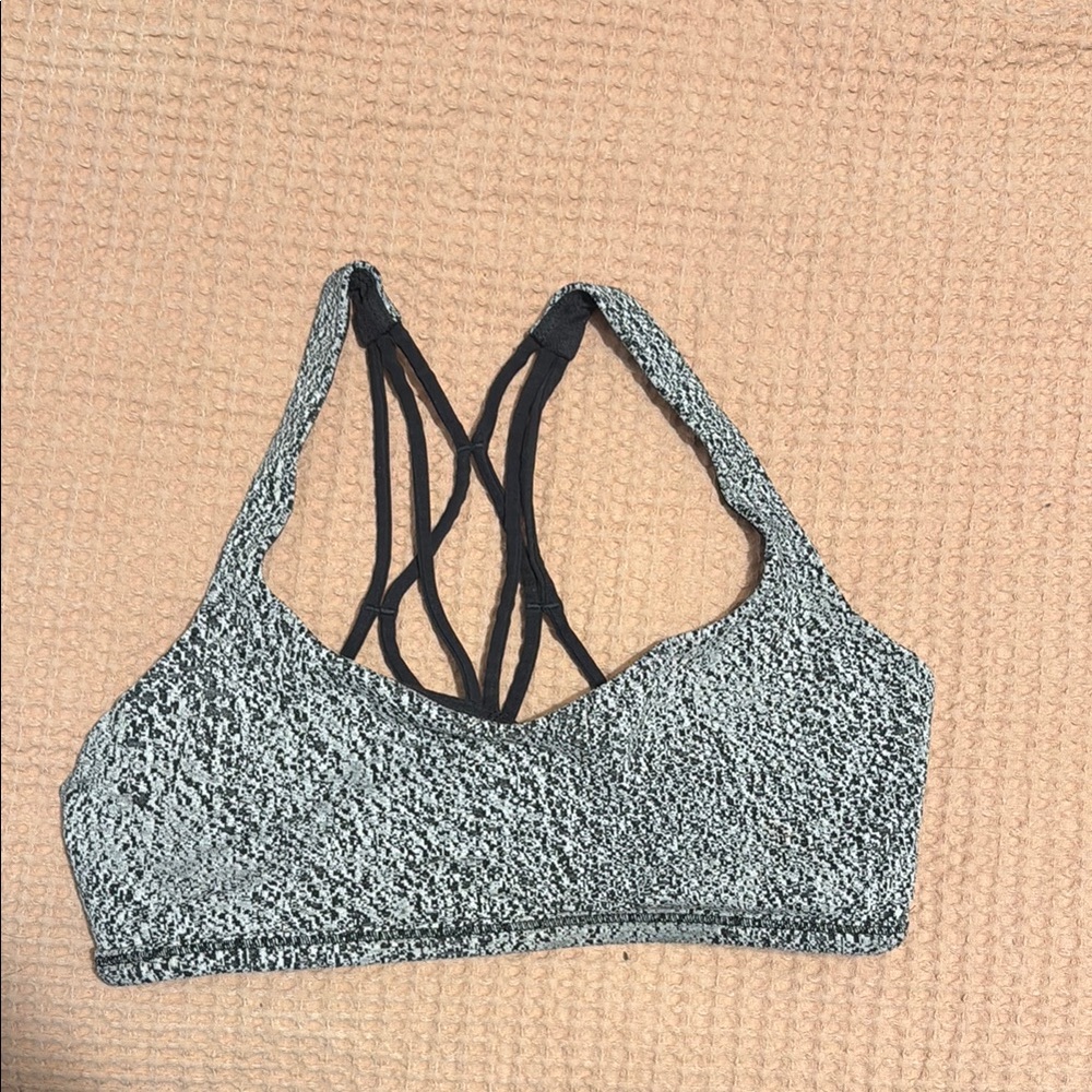 Lululemon Athletica Black and Gray Strappy Sports Bra